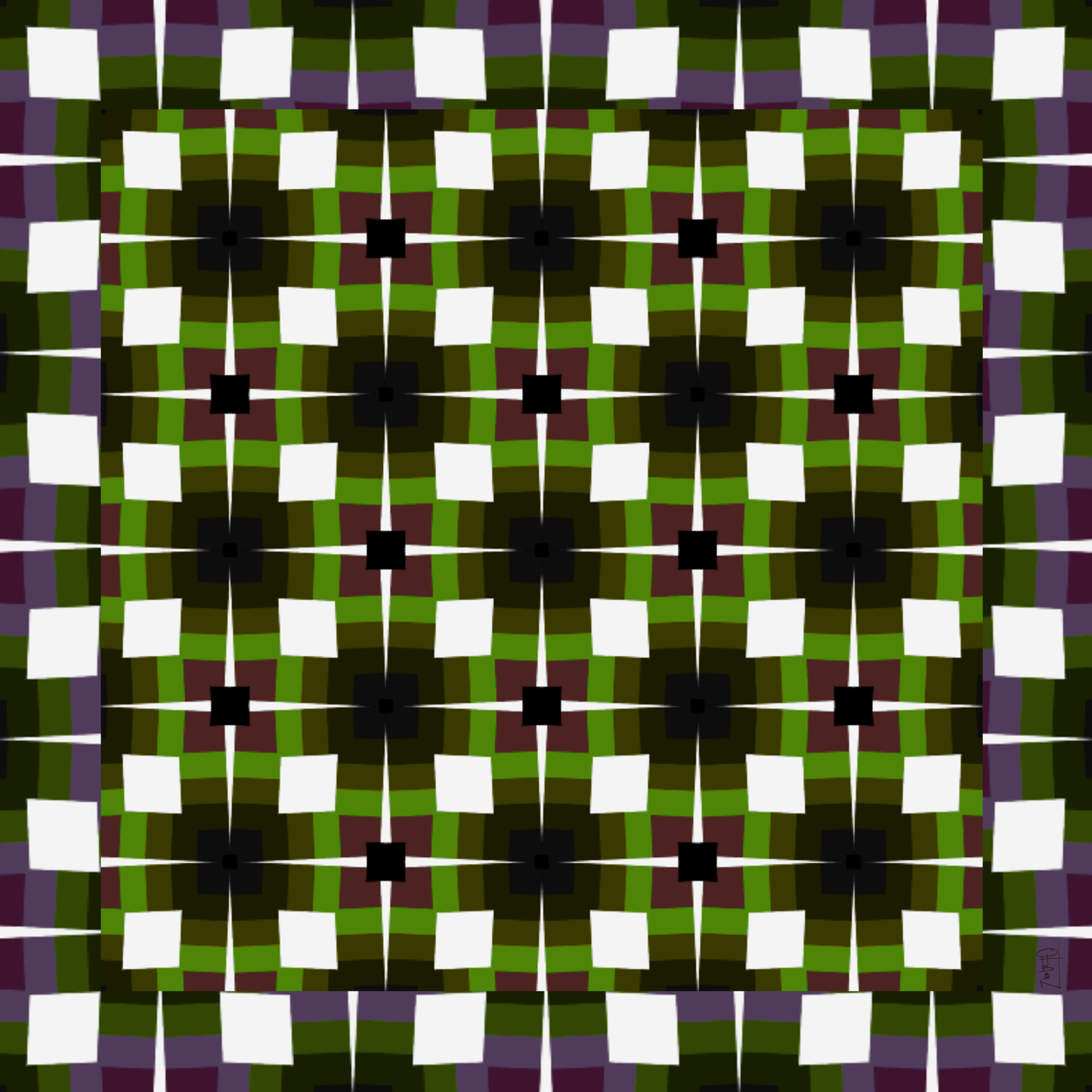 Black Tie Plaid Artist Collab Neoprene Mahjong Mat