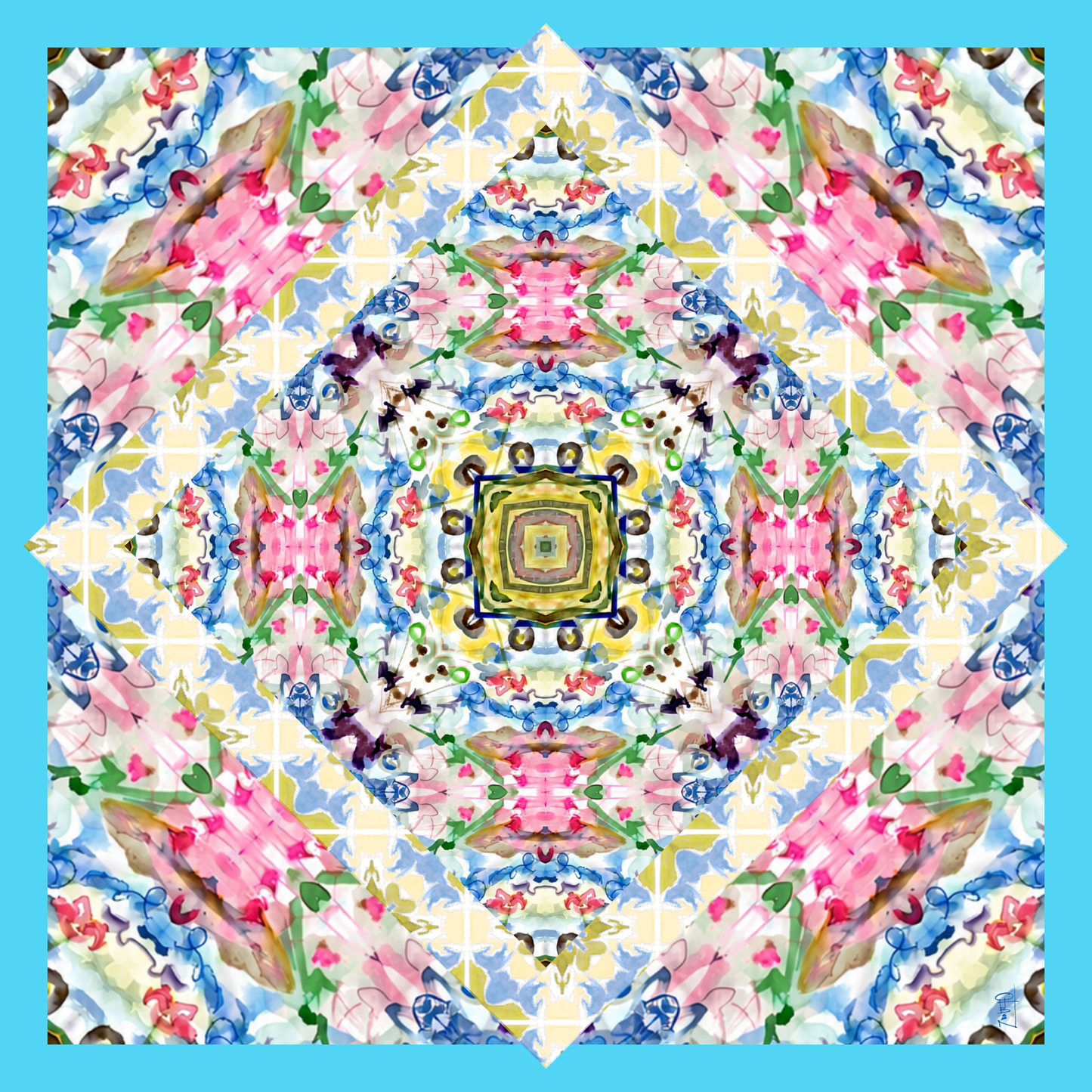 Bohemian Kaleidoscope Artist Collab Neoprene Mahjong Mat