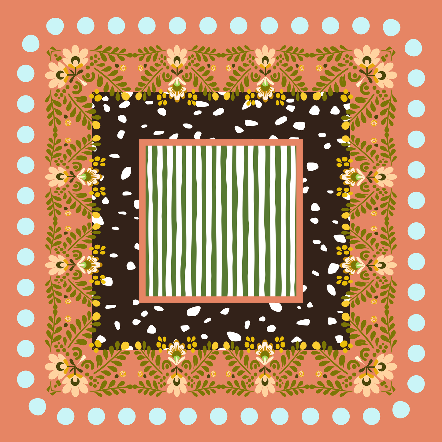 Botanical Garden Neoprene Mahjong Mat