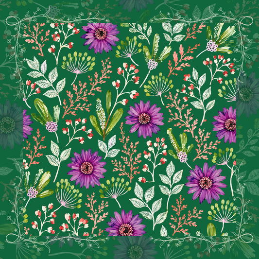 Botanical Jewel Neoprene Mahjong Mat