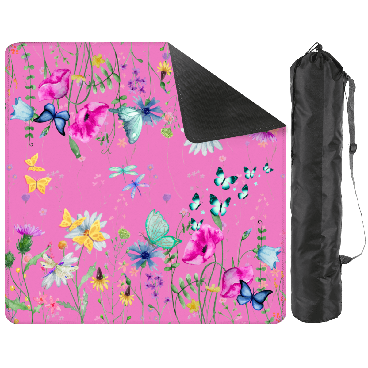 Butterflies in the Park Mahjong Mat: Mahj Game Tabletop (31.5-inch)