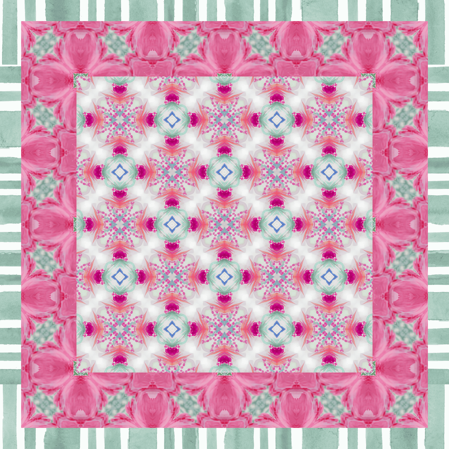 Camellia Kaleidoscope Artist Collab Leatherette Mahjong Mat