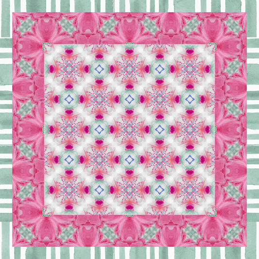 Camellia Kaleidoscope Artist Collab Leatherette Mahjong Mat
