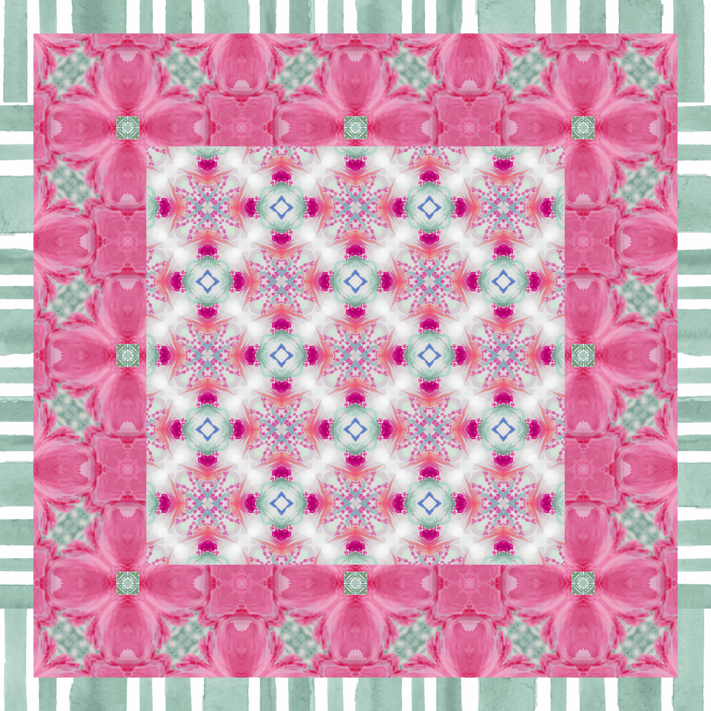 Camelia Kaleidoscope Artist Collab Neoprene Mahjong Mat