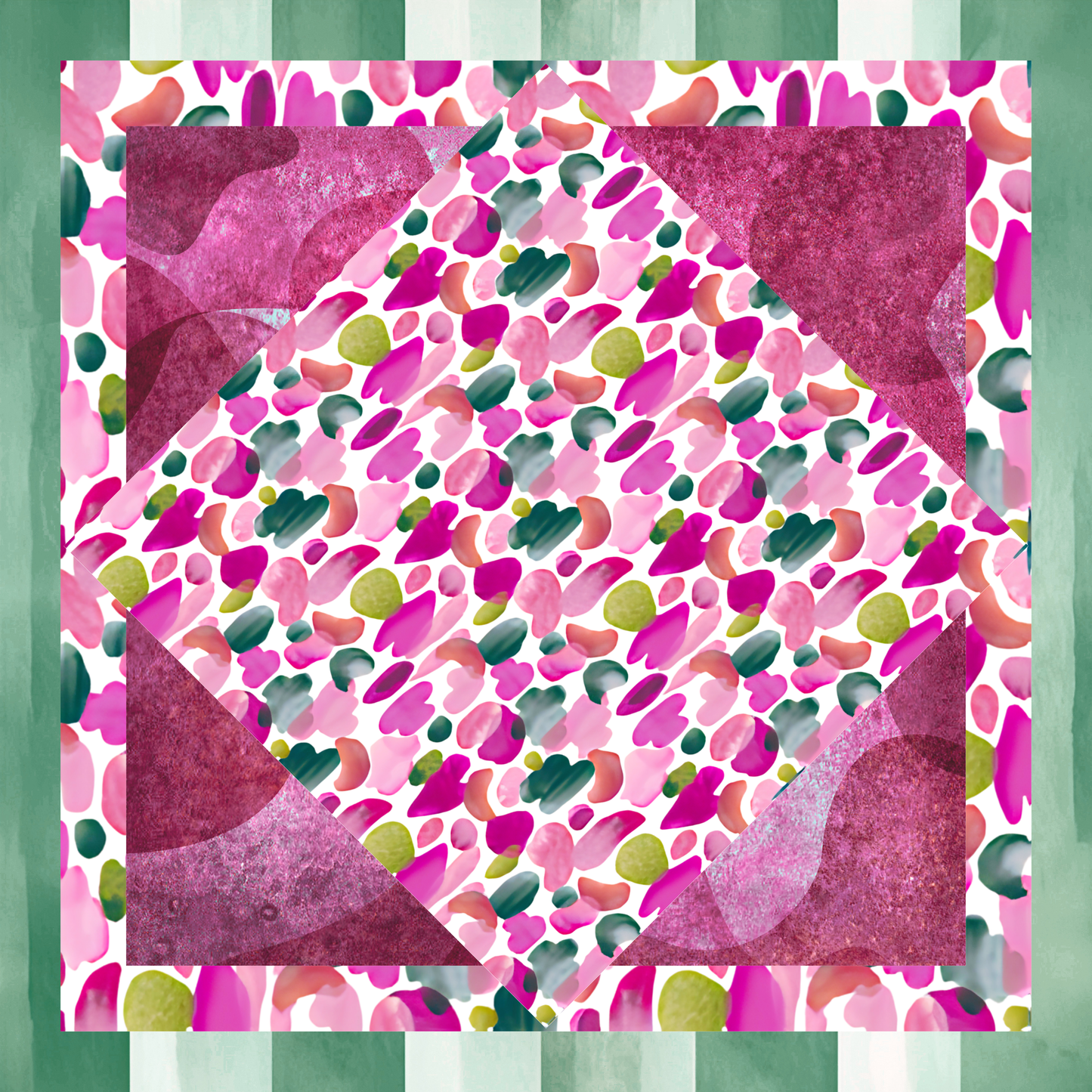 Candy Garden Neoprene Mahjong Mat