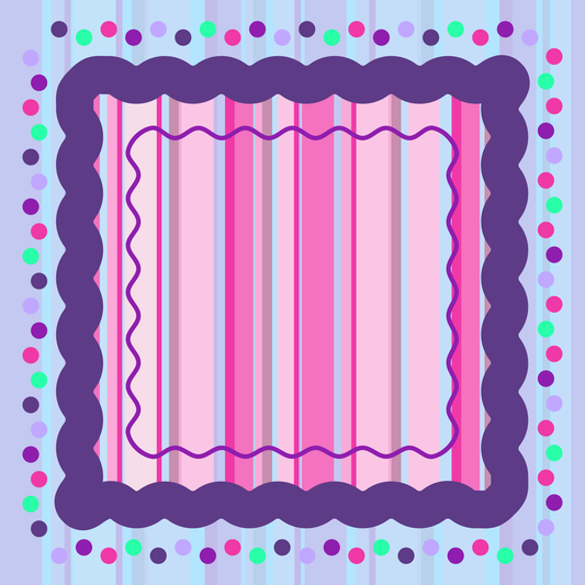 Candy Stripe Confetti Mahjong Mat