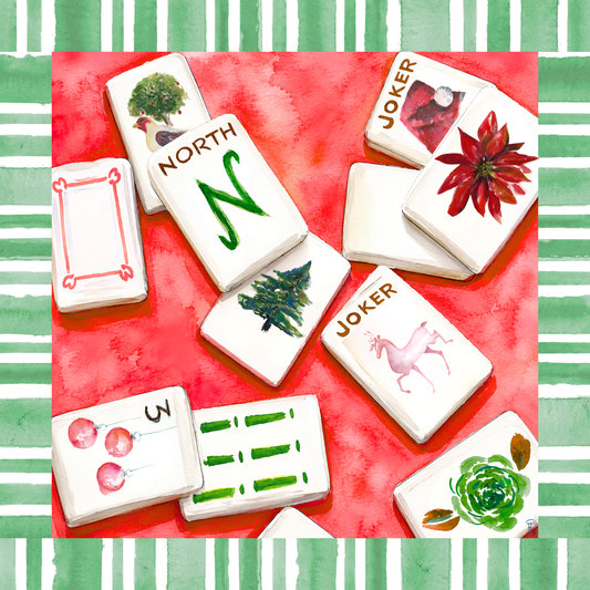 Cheaper Than Christmas Tiles Leatherette Artist Collab Mahjong Mat