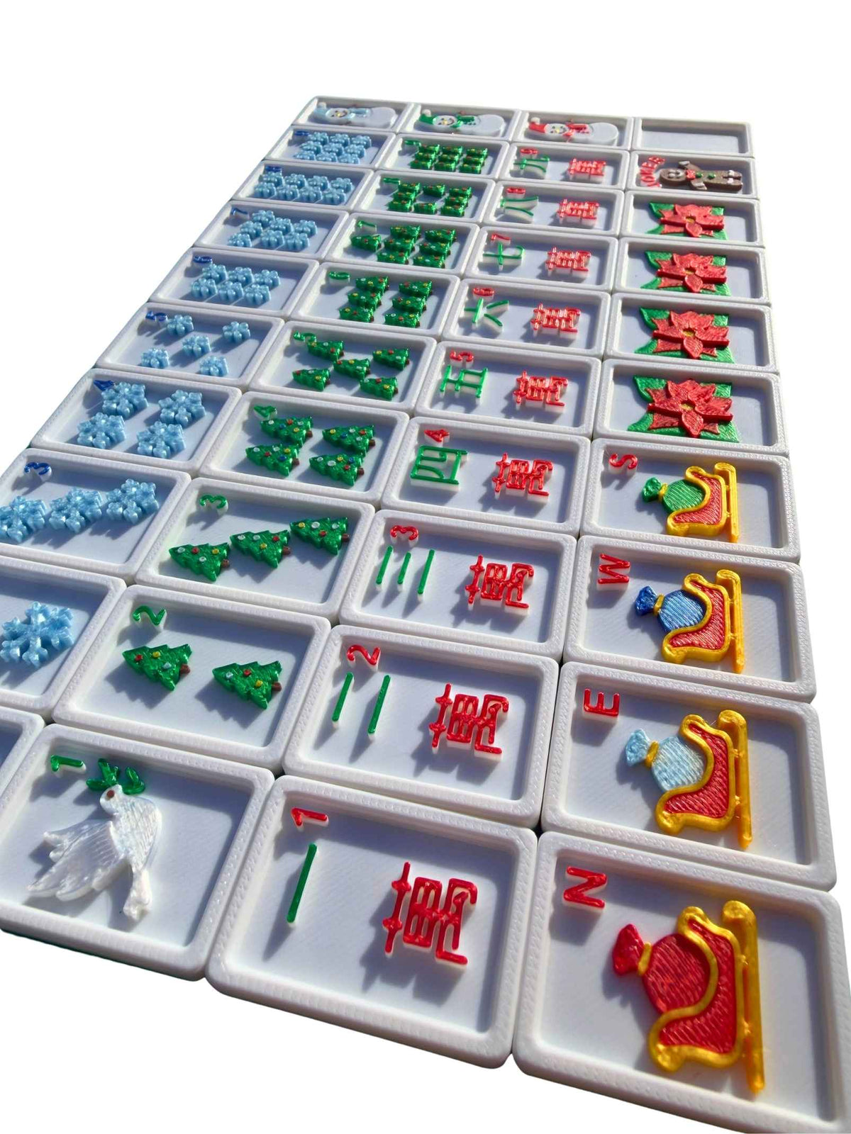 Travel Mahjong Tiles - Christmas