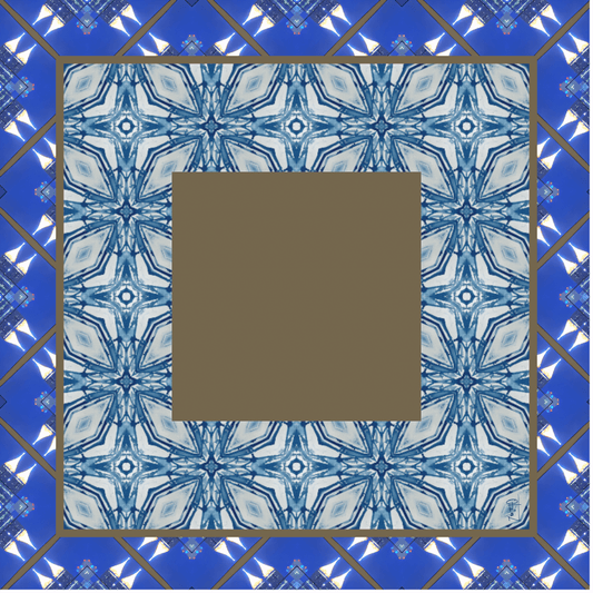 City Lights Blue Octagon Pattern no. 53 Leatherette