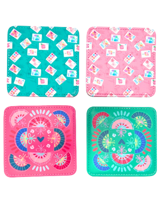 Bonjour Mahjong Coasters, Set of 4