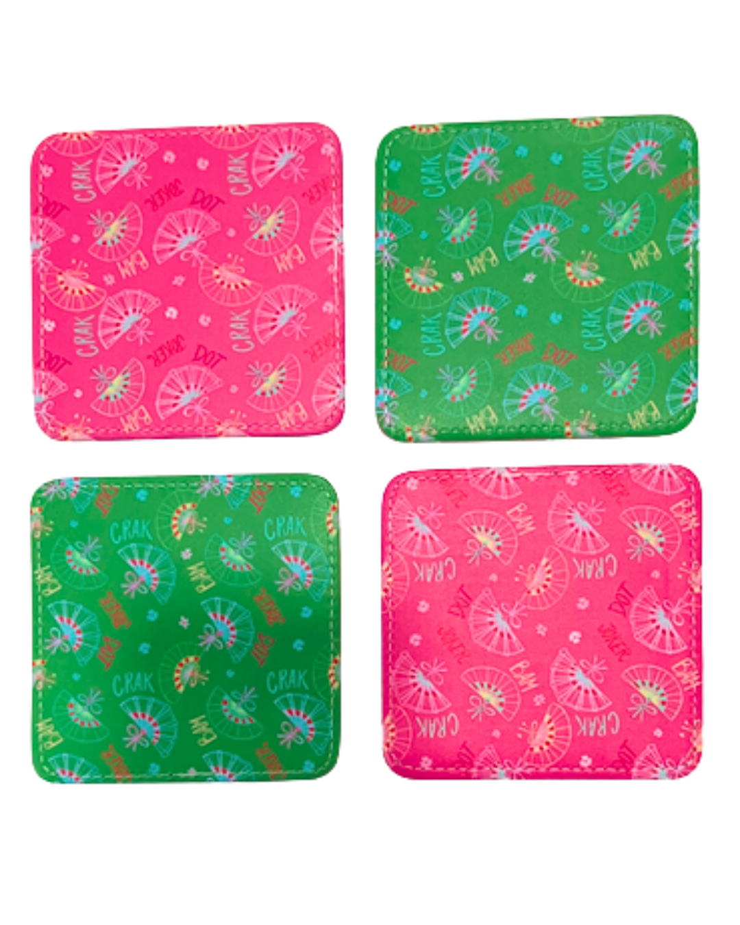 Bonjour Mahjong Coasters, Set of 4