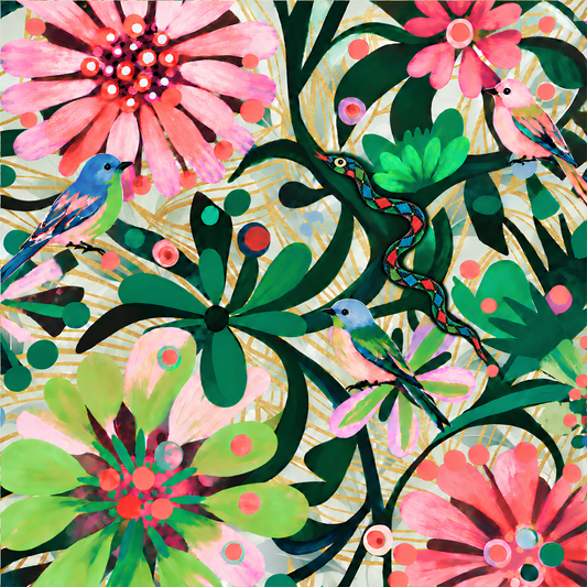 Color Me Birdie Mahjong Mat