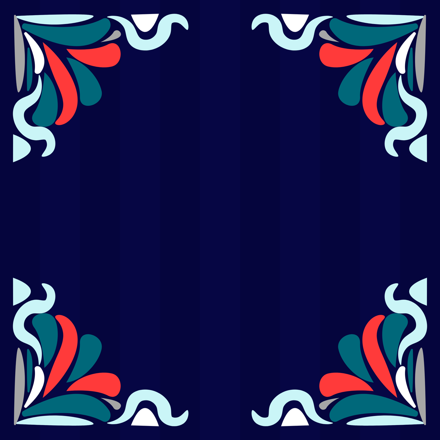 Colorful Corners Neoprene Mahjong Mat