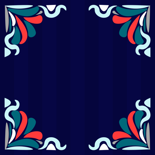 Colorful Corners Neoprene Mahjong Mat