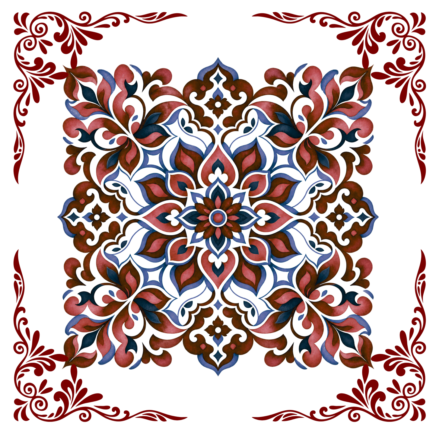 Cranberry Tapestry Neoprene Mahjong Mat