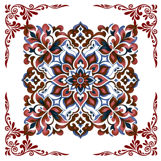 Cranberry Tapestry Neoprene Mahjong Mat