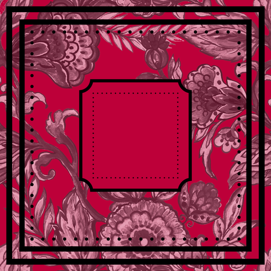 Crimson & Black Paisley Neoprene Mahjong Mat