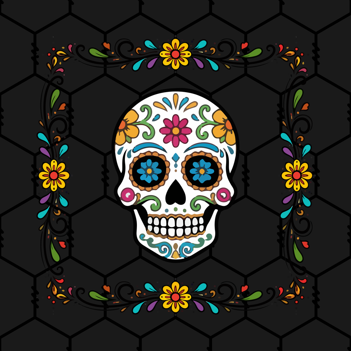 Day of the Dead Mahjong Mat
