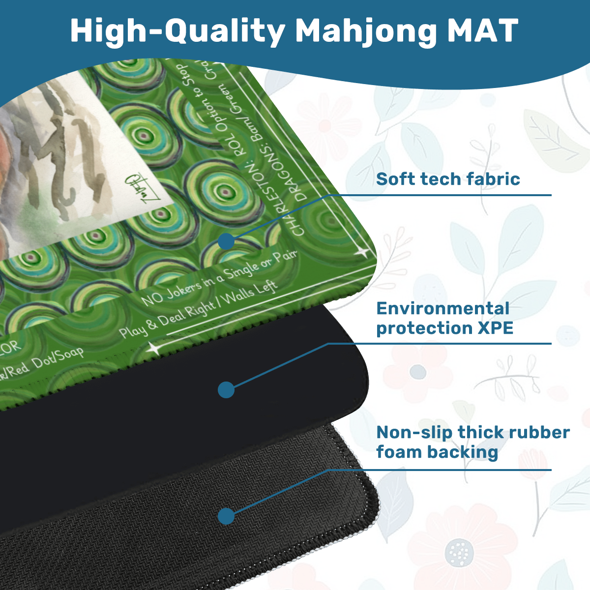 Derby Days with Instructions Artist Collab 33 inch Mahjong Mat