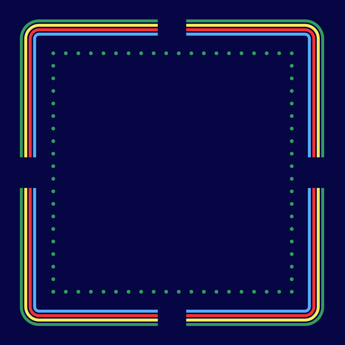 Navy Dots and Stripes Mahjong Mat