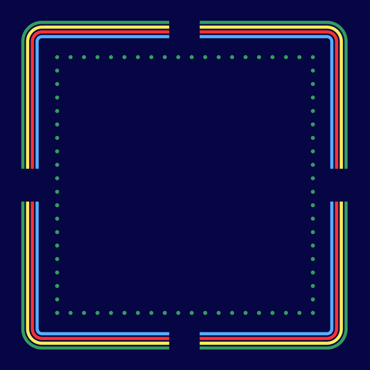Navy Dots and Stripes Mahjong Mat