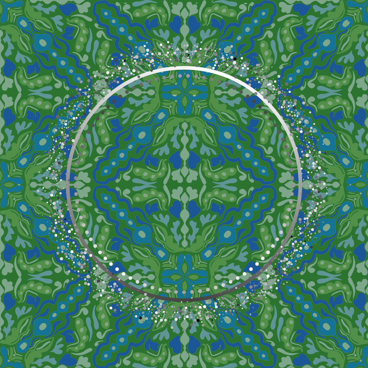 Emerald Lace Mahjong Mat
