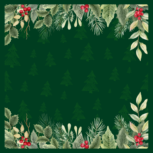 Emerald Night Christmas Neoprene Mahjong Mat