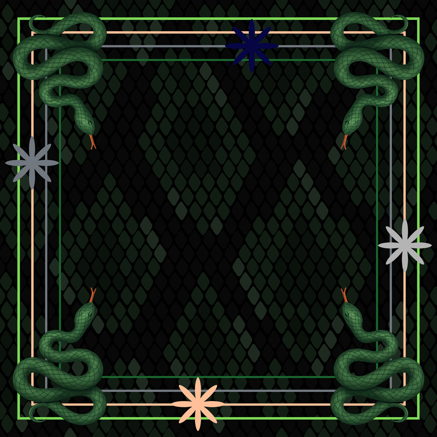 Exotic Snakes Neoprene Mahjong Mat
