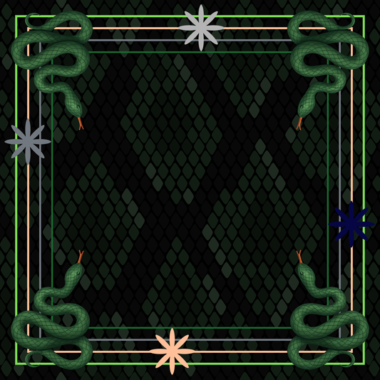 Exotic Snakes Neoprene Mahjong Mat