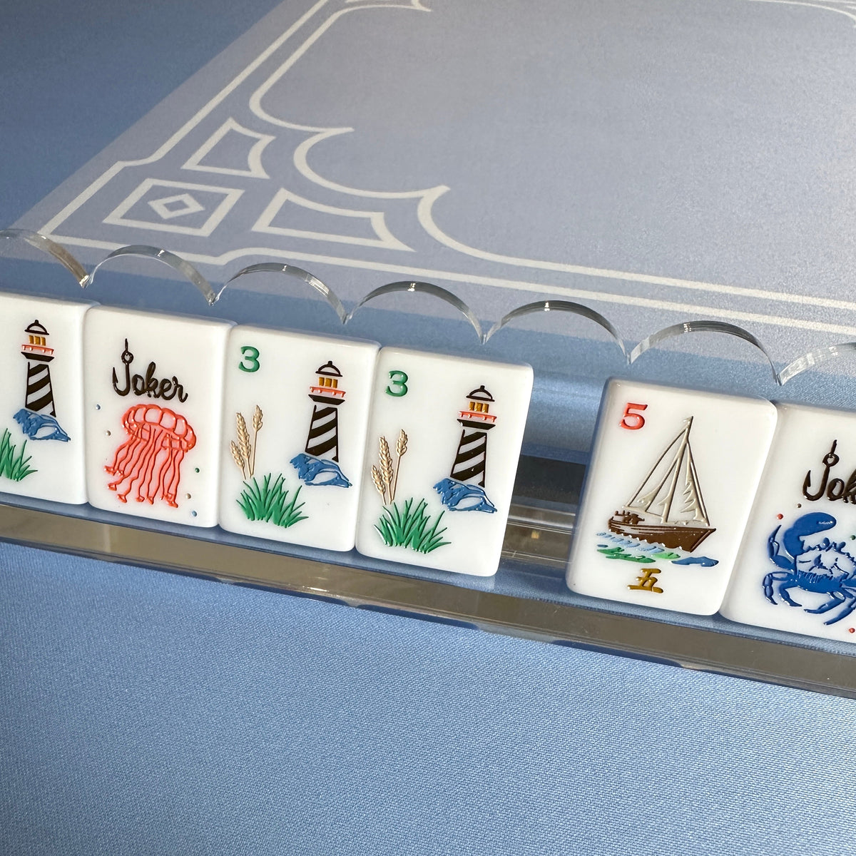 Scallop Acrylic Mahjong Racks
