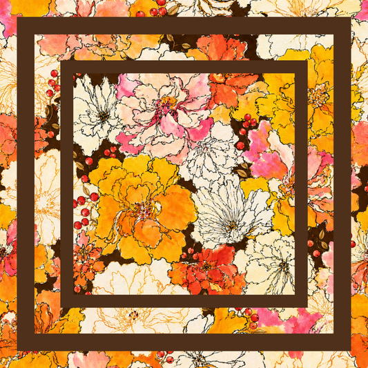 Fall Flowers Mahjong Mat