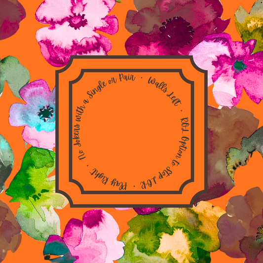 Fall Pop Garden with Directions Neoprene Mahjong Mat