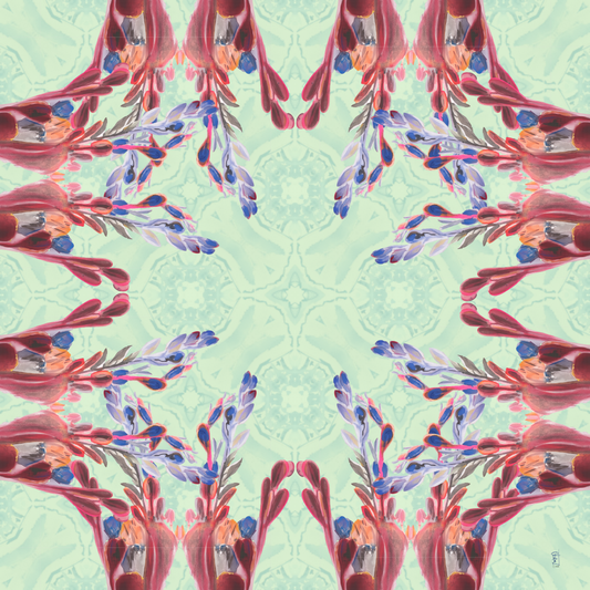Coral Reef Neoprene Artist Collab Mahjong Mat