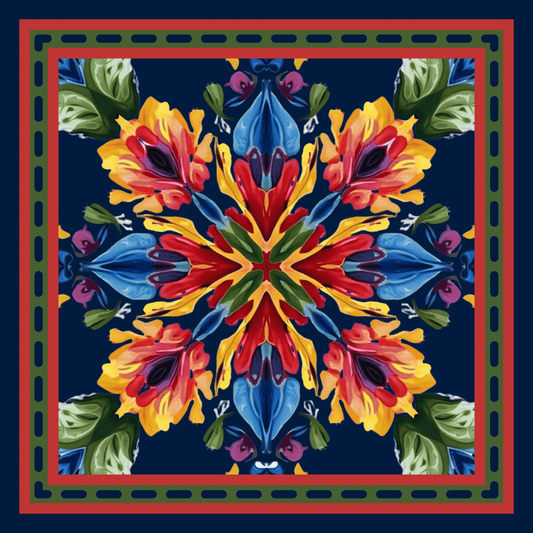 Floral Kaleidoscope Neoprene Mahjong Mat