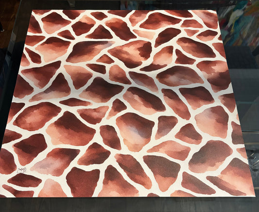 Giraffe Pattern Leatherette Mahjong Mat