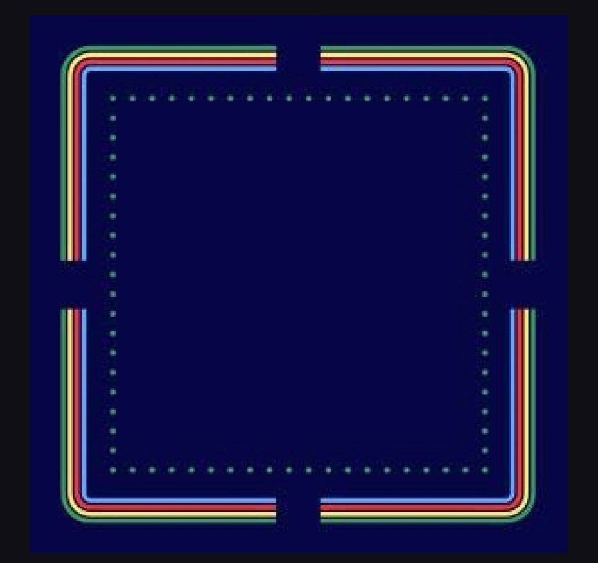 Navy Dots and Stripes Mahjong Mat