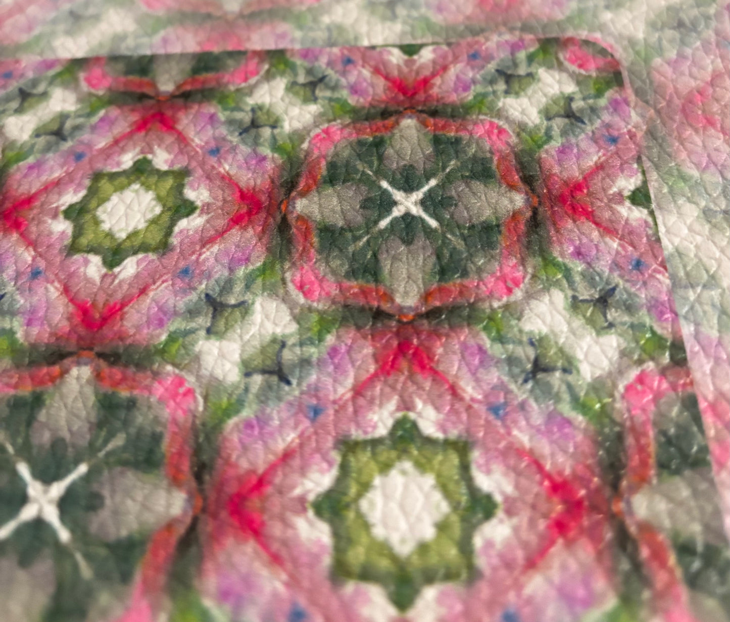 Leatherette Pink and Green Pattern no. 28 with Directions