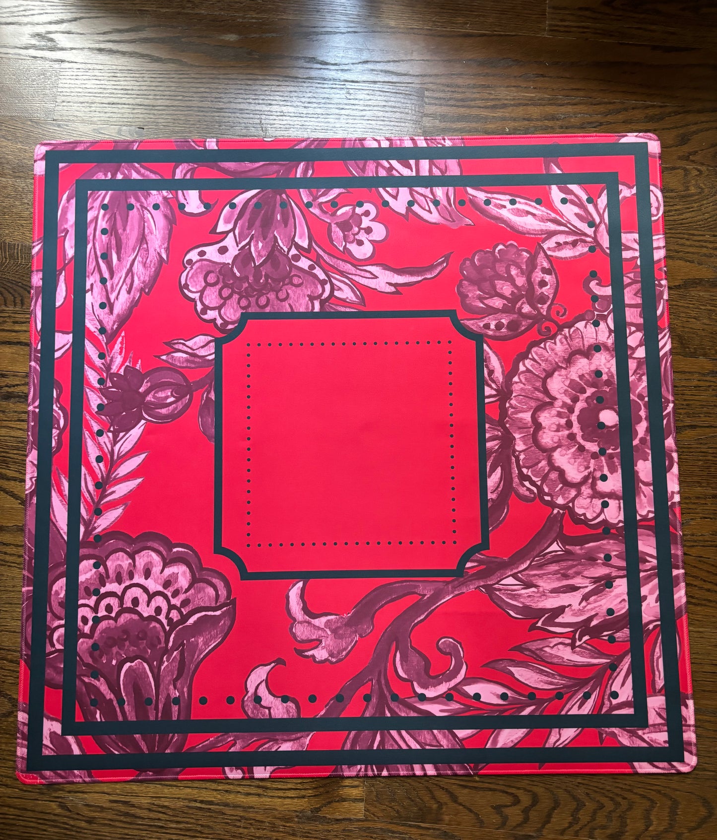 Crimson & Black Paisley Neoprene Mahjong Mat
