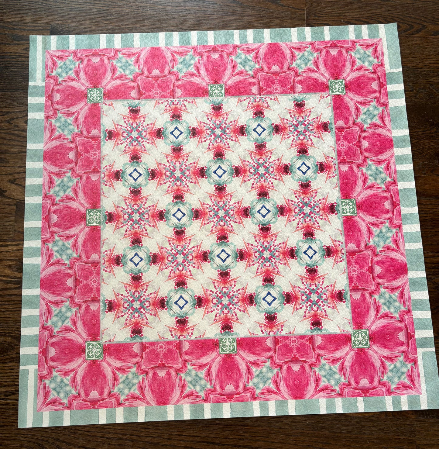 Camellia Kaleidoscope Artist Collab Leatherette Mahjong Mat