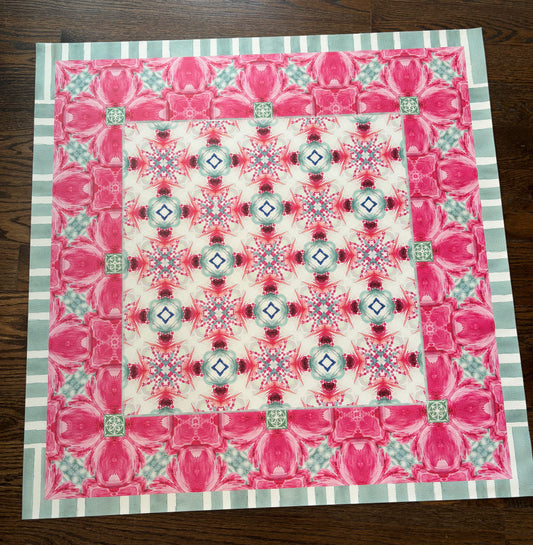 Camellia Kaleidoscope Artist Collab Leatherette Mahjong Mat