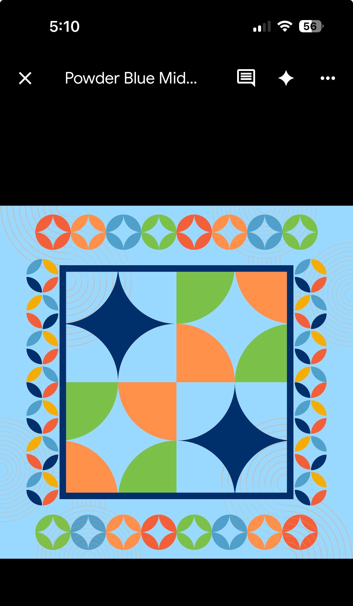 Mid Century Pop Neoprene Mahjong Mat