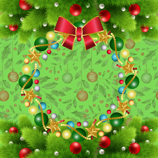 Garland Christmas Neoprene Mahjong Mat