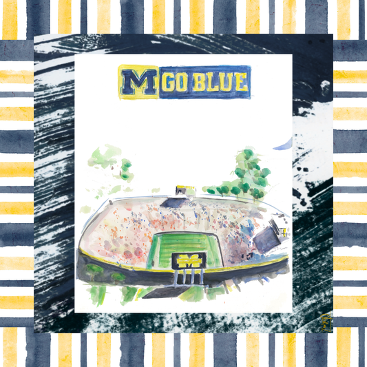 Go Blue! Michigan Artist Collab Mahjong Mat