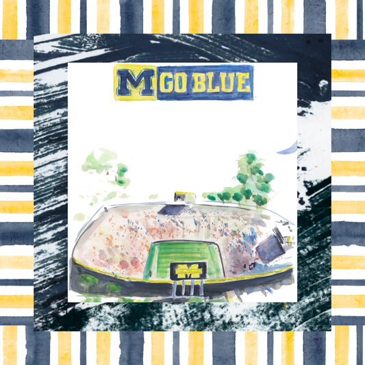 Go Blue! Michigan Artist Collab Mahjong Mat