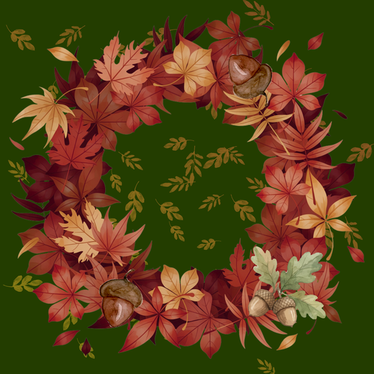 Harvest Leaves Neoprene Mahjong Mat
