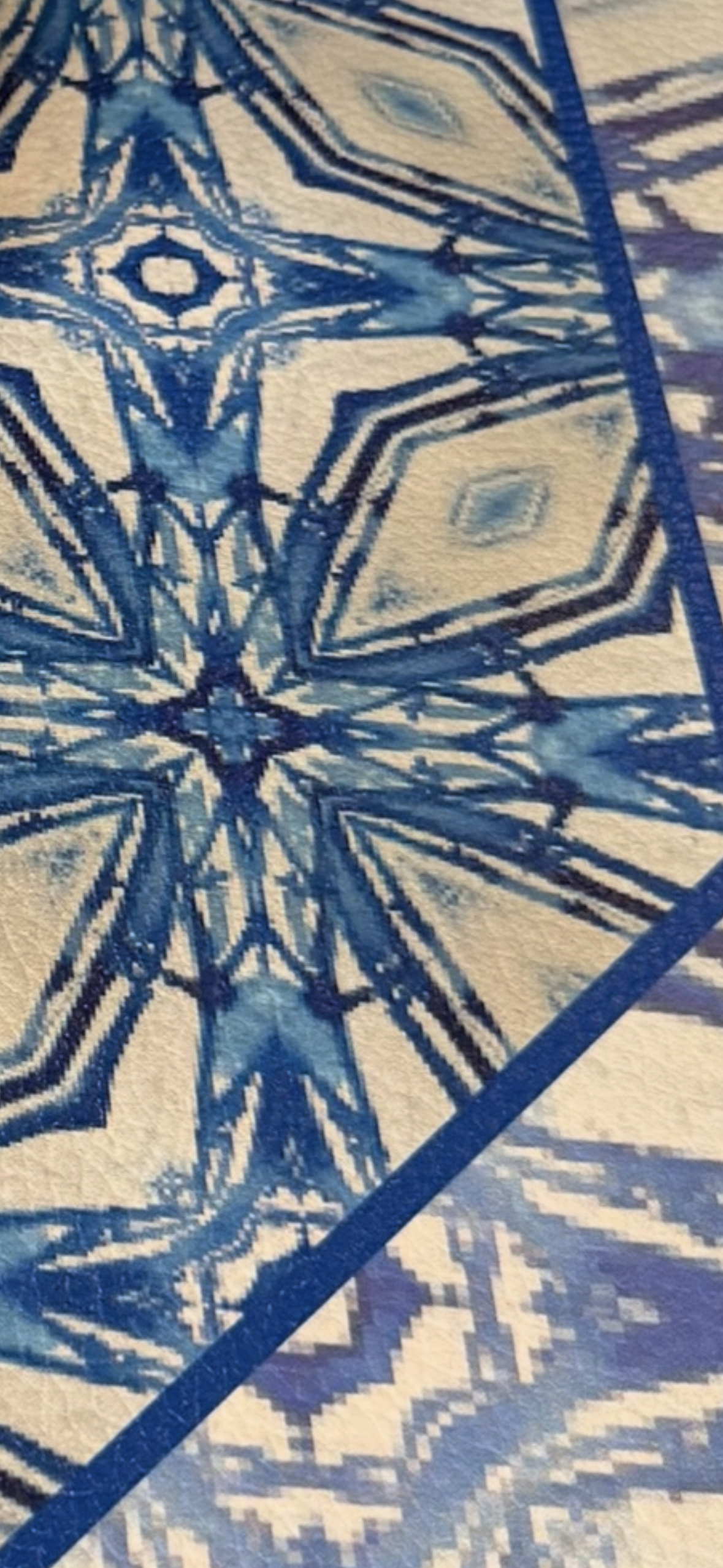 City Lights Blue Octagon Pattern no. 53 Leatherette