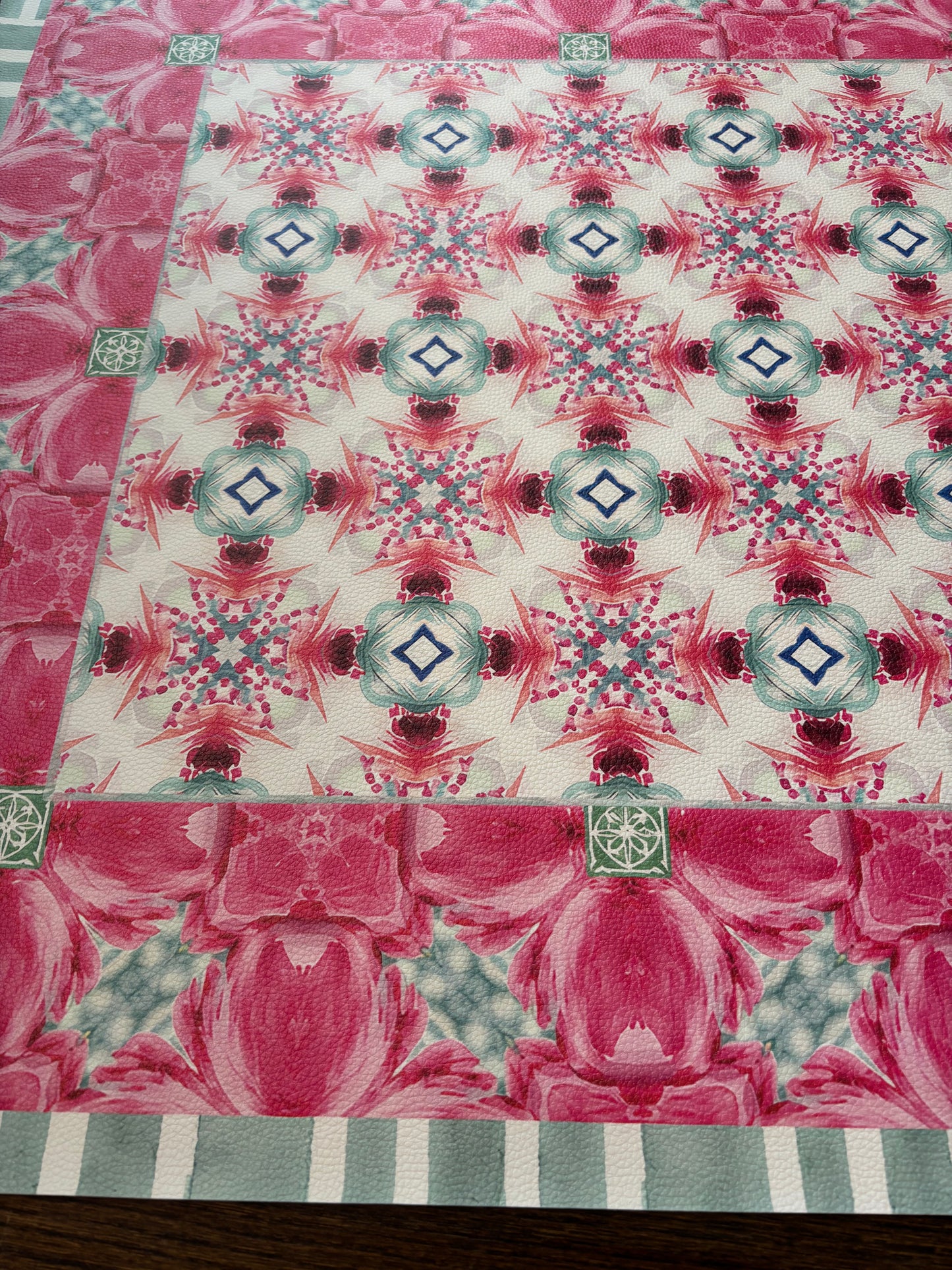 Camellia Kaleidoscope Artist Collab Leatherette Mahjong Mat