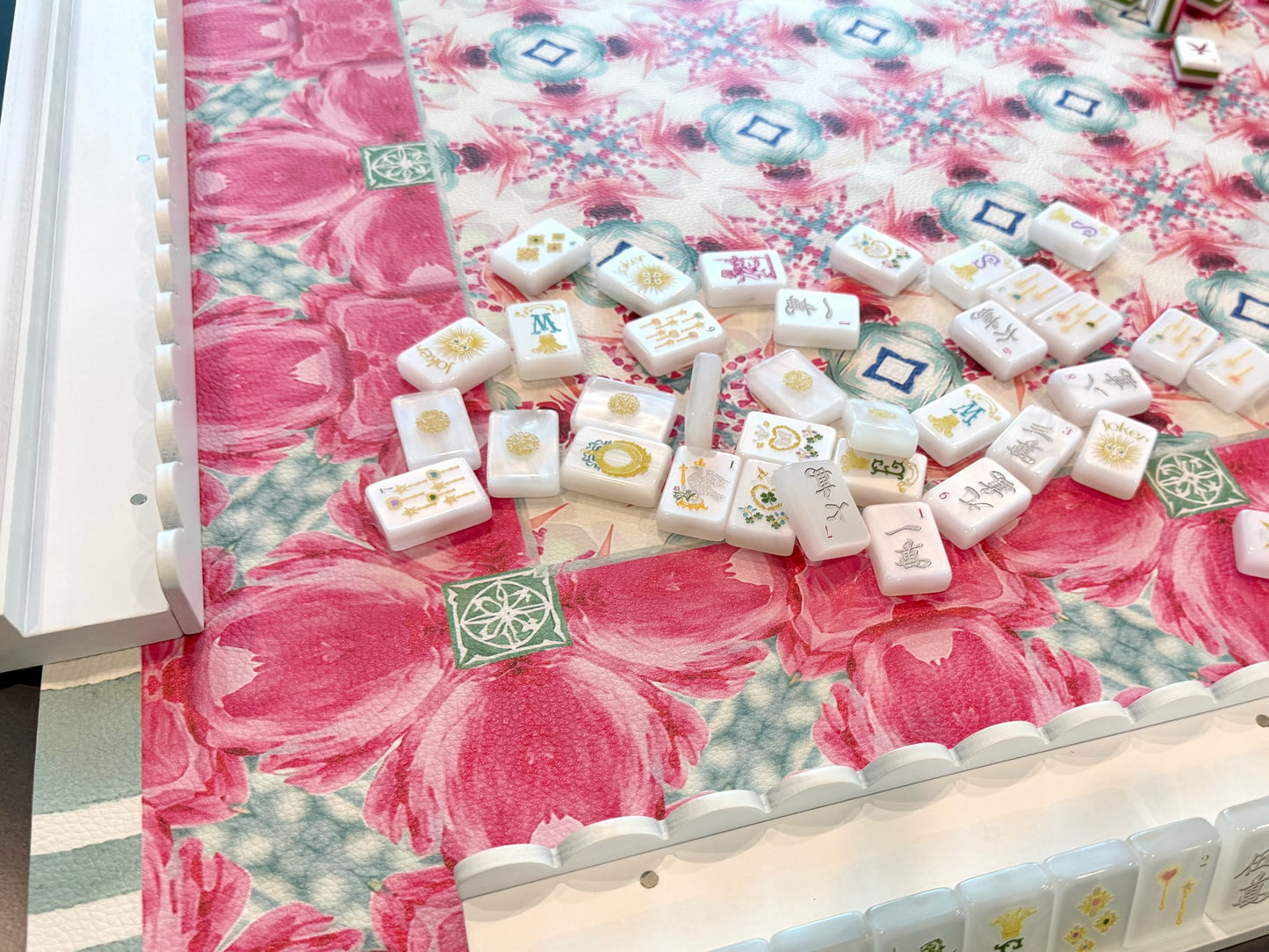 Camellia Kaleidoscope Artist Collab Leatherette Mahjong Mat
