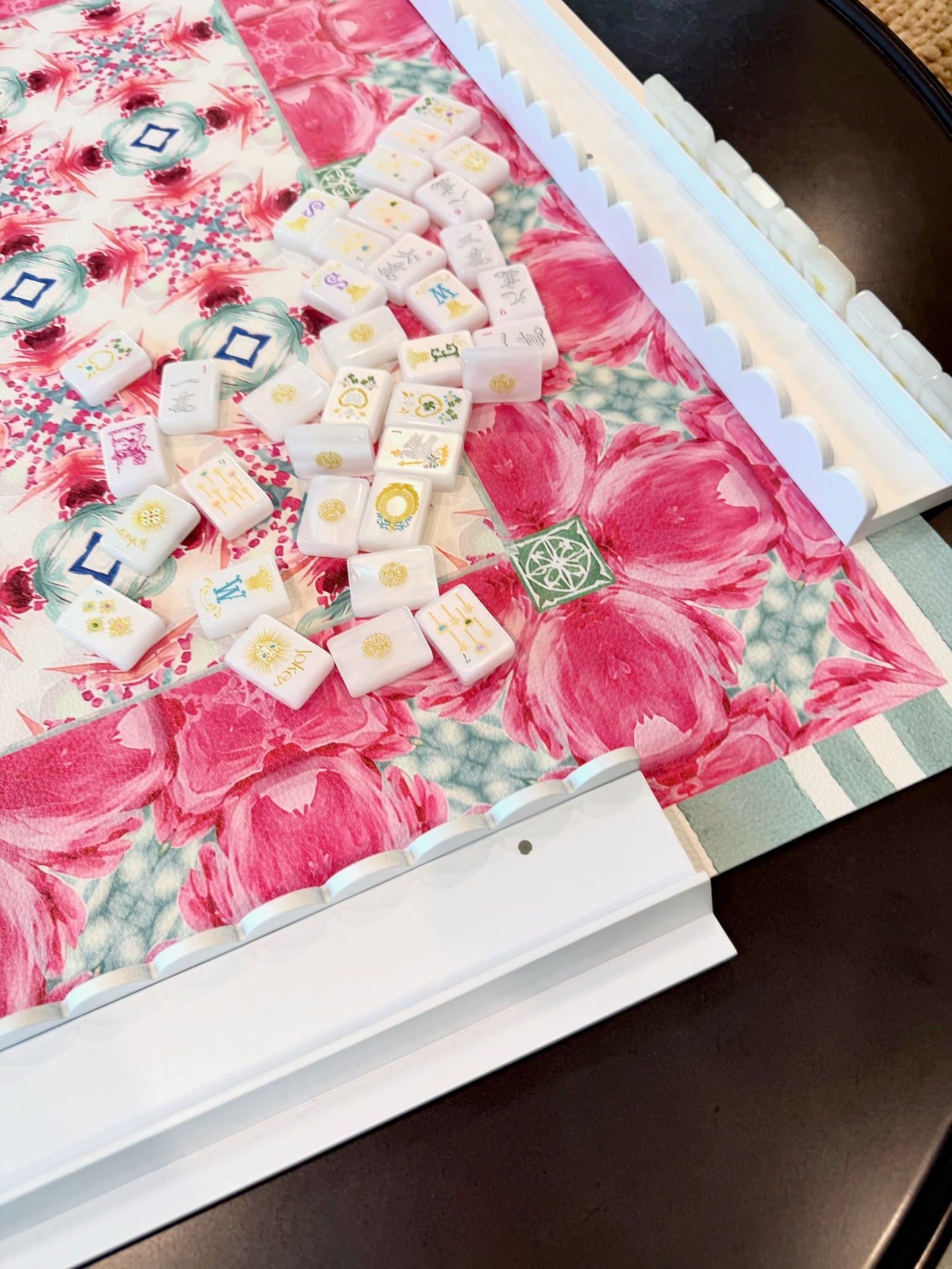Camellia Kaleidoscope Artist Collab Leatherette Mahjong Mat