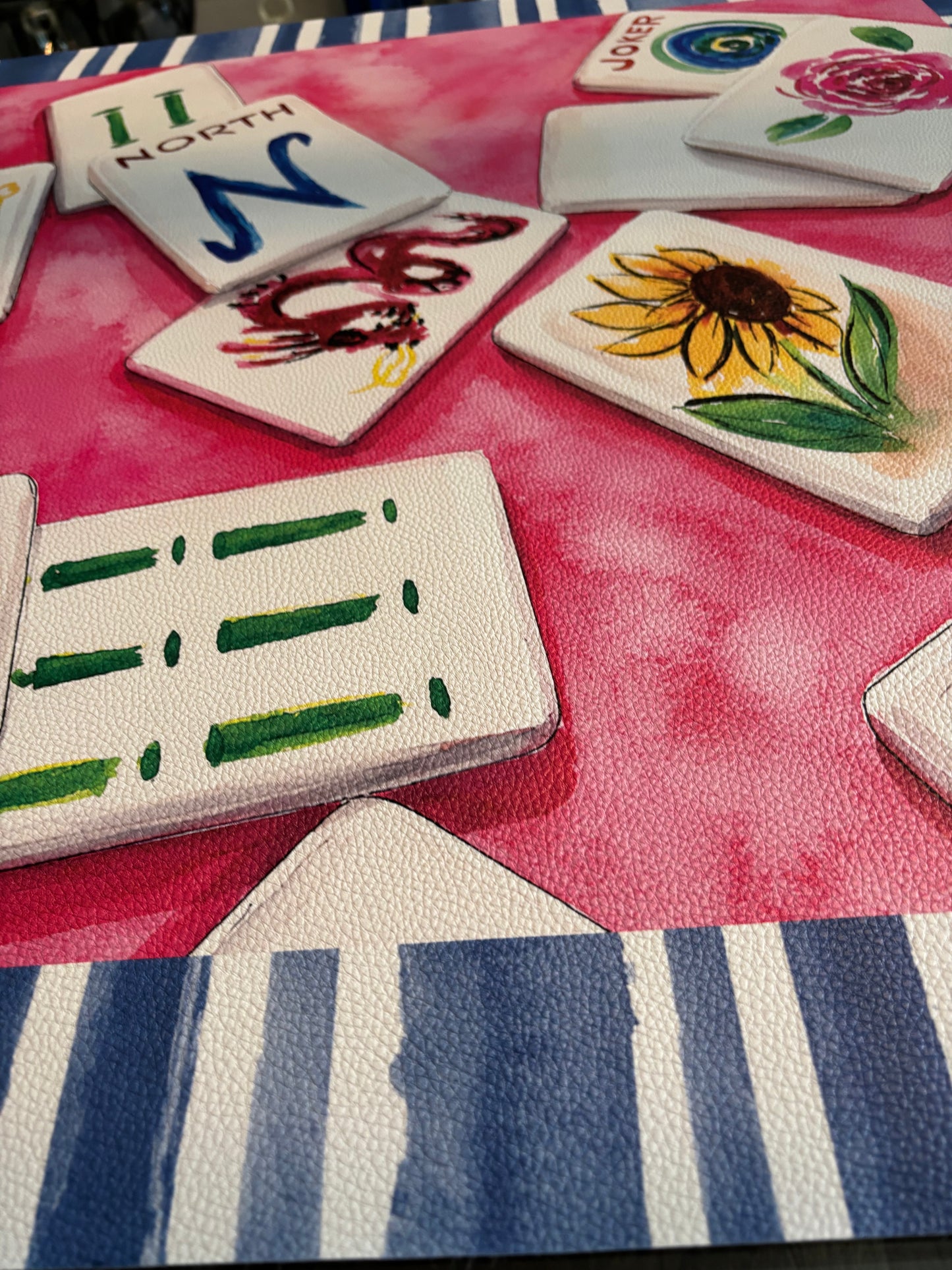 Tossing Tiles Artist Collab Leatherette Mahjong Mat